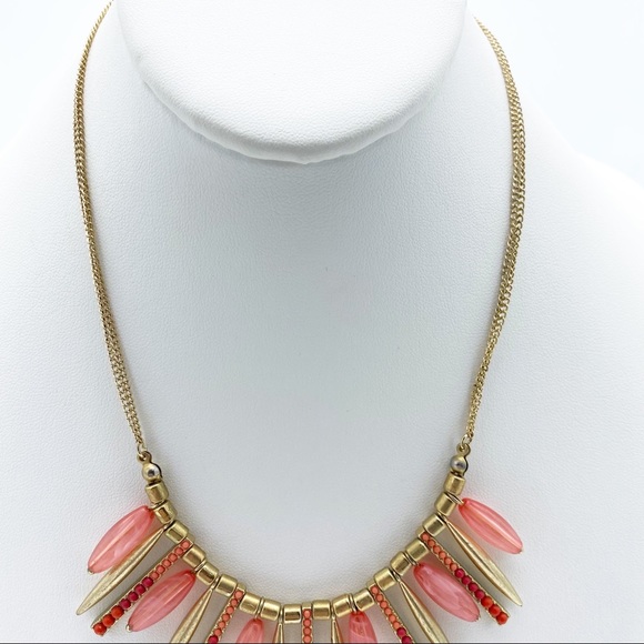 Apt. 9 Gold Tone Tube & Spikes Boho Chic Necklace - Picture 10 of 13